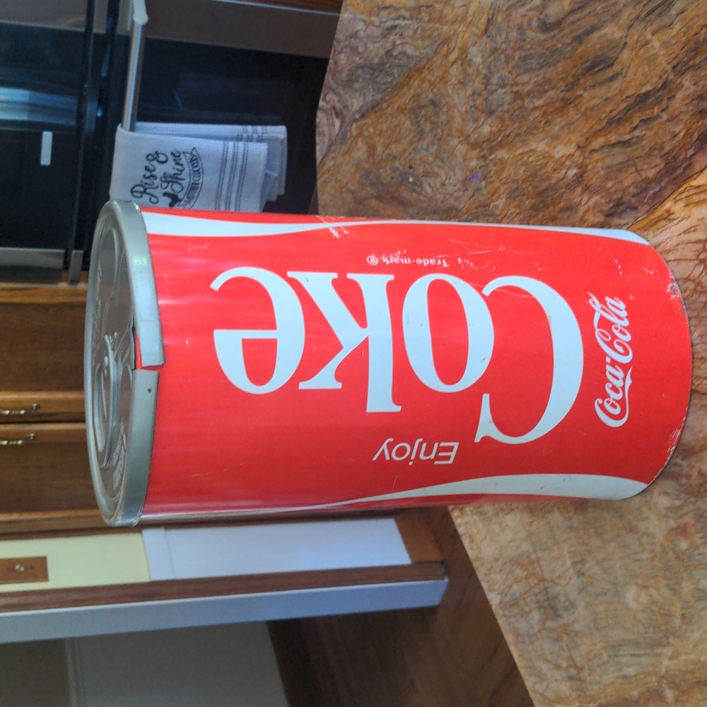 Vintage Metal Coca-Cola Tin Can by Cheinco